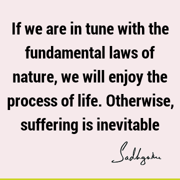 suffering is inevitable : Nature, suffering Quote